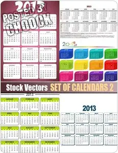 Set of calendars 2 - Stock Vector