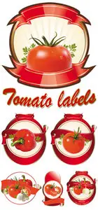 Tomato Labels Vector