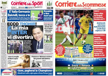 Il Corriere dello Sport (15-11-13) + Il Corriere delle Scommesse