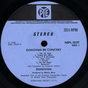 Donovan – Donovan In Concert (1968) 24-bit/96kHz Vinyl Rip