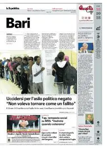 la Repubblica Bari - 18 Ottobre 2018