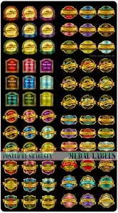 Stock Vector - Medal Labels