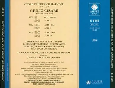 Jean-Claude Malgoire, La Grande Ecurie et la Chambre du Roy - George Frideric Handel: Giulio Cesare (1995)