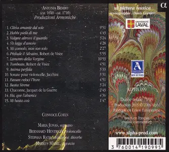 Maria Jonas, Convoce.Coeln - Antonia Bembo: Produzioni Armoniche (2006)