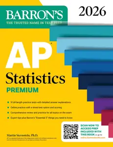 AP Statistics Premium, 2026: Prep Book with 9 Practice Tests + Comprehensive Review + Online Practice (Barron's AP Prep)