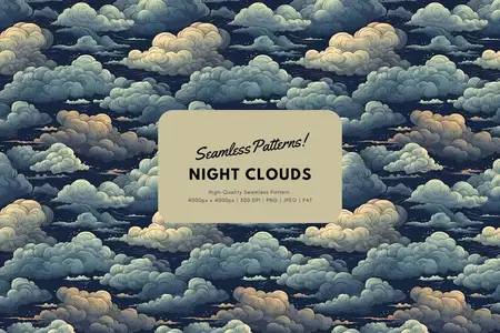 EE - Night Clouds Seamless Pattern E8NM9TG