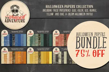 CreativeMarket - Halloween Papers Bundle