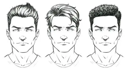 How to Draw Comic Style Hair for Male Characters