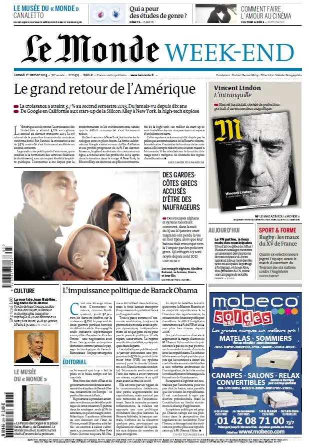 Le Monde Week-end & Suppléments du Samedi 1er Février 2014