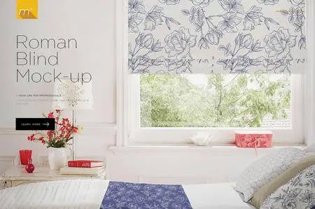 CreativeMarket - Roman Blind Mock-up