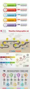 Vectors - Timeline Infographics 52