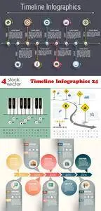 Vectors - Timeline Infographics 24