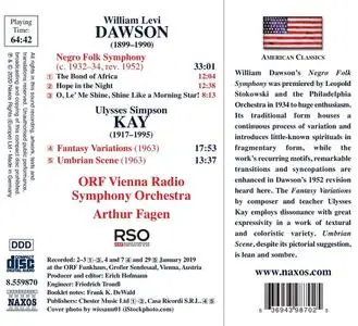 Arthur Fagen, ORF Vienna Radio Symphony Orchestra - Dawson: Negro Folk Symphony; Kay: Fantasy Variations; Umbrian Scene (2020)