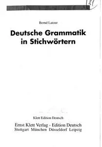 Deutsche Grammatik in Stichwörtern