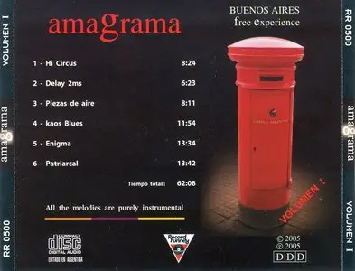 Amagrama ‎– Buenos Aires Free Experience: Volumen 1 (2005)