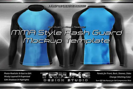 CreativeMarket - MMA Style Rash Guard Mockup Kit
