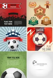 Vector - Banners for the football championship in Brazil
