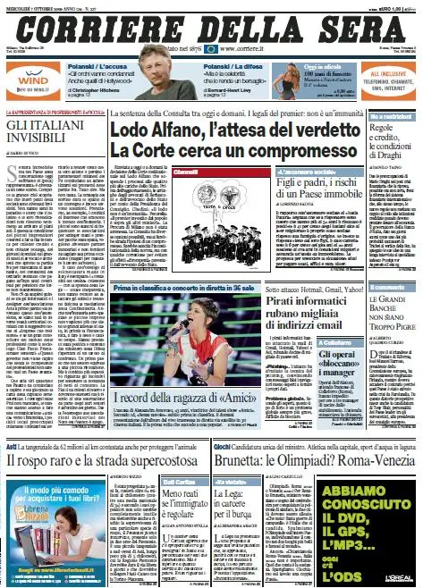 Il Corriere della Sera (07-10-09)