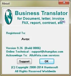 HunterSoft Business Translator 9.26.8006