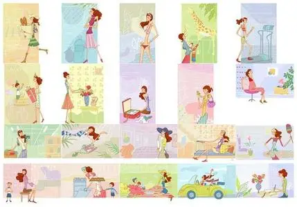 Home Woman Theme in CorelDRAW