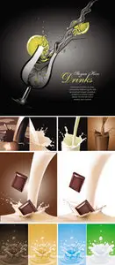 Drink Splashes Vector