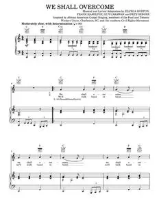 We Shall Overcome - Joan Baez, Pete Seeger (Piano-Vocal-Guitar)