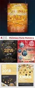 Vectors - Christmas Party Posters 3