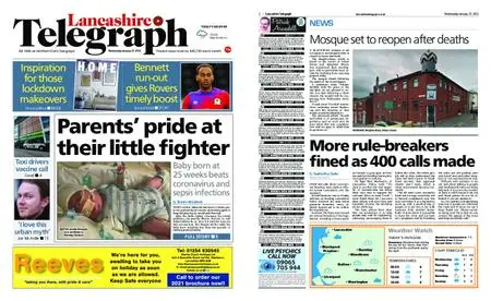 Lancashire Telegraph (Burnley, Pendle, Rossendale) – January 27, 2021