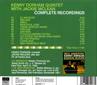 Kenny Dorham Quintet with Jackie McLean - Complete Recordings (2007)