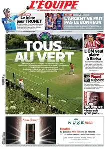 L'Equipe du Lundi 29 Juin 2015