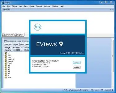 EViews 9.5 (November 14, 2016) Update