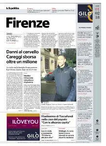 la Repubblica Firenze - 1 Febbraio 2018
