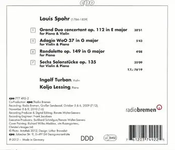 Ingolf Turban, Kolja Lessing - Louis Spohr: Grand Duo - Works for Violin and Piano (2013)