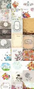 25 Floral Vector Illustrations Set 3