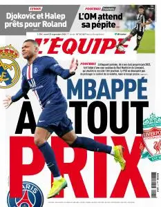 L’equipe du Mardi 22 Septembre 2020