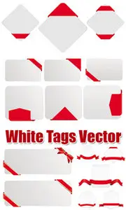 White Tags Vector