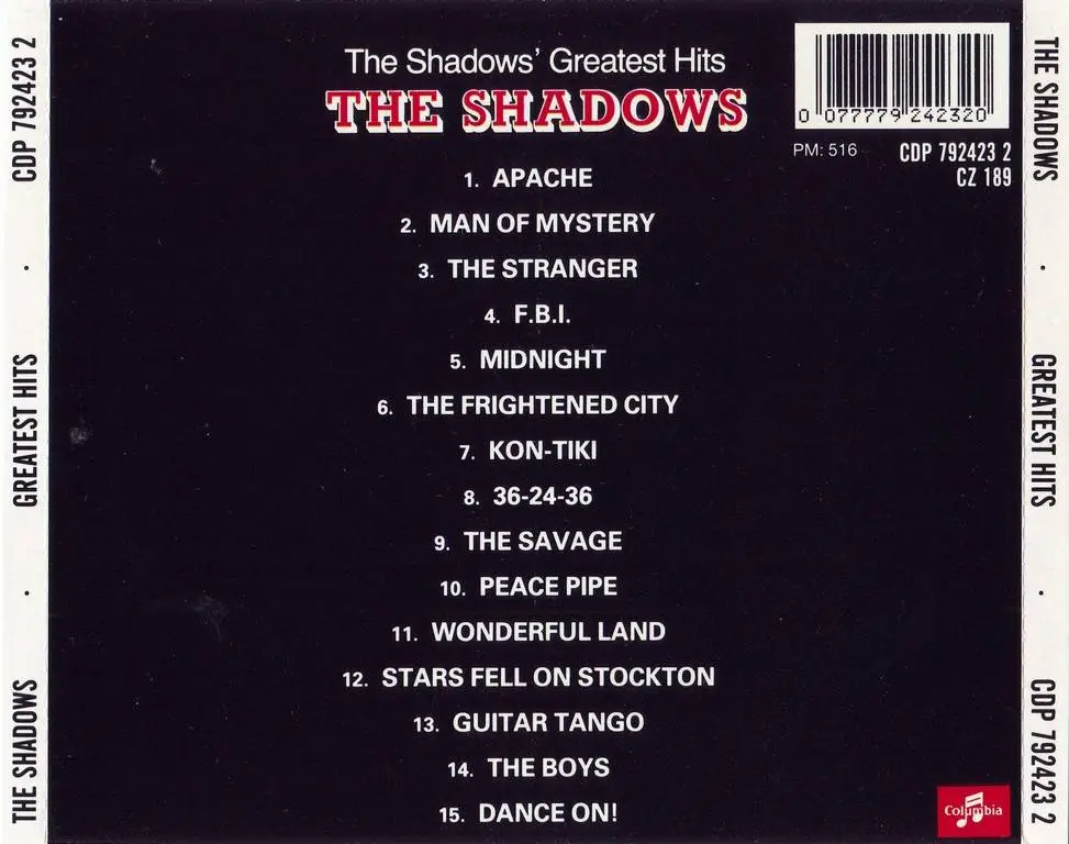 The Shadows - The Shadows' Greatest Hits (1963) 1989, Reissue.