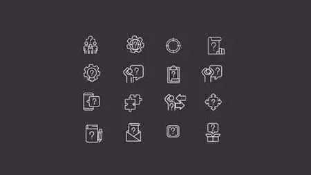 Animated Question Line Icons Pack 1439623