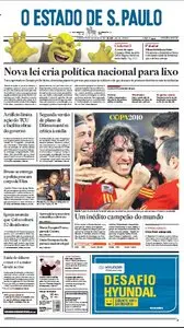 Jornal O Estado de SP em PDF, Quinta, 08 de Julho de 2010