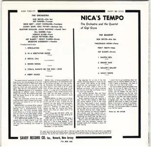 Gigi Gryce - Nica's Tempo (1955) {Savoy Jazz Japan, Mini LP, CY-18057 rel 1998}