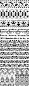 Vectors - Seamless Floral Borders 91