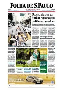 Jornal Folha de São Paulo - 18 de janeiro de 2014 - Sábado