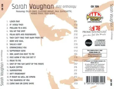 Sarah Vaughan – Jazz Anthology (2007)