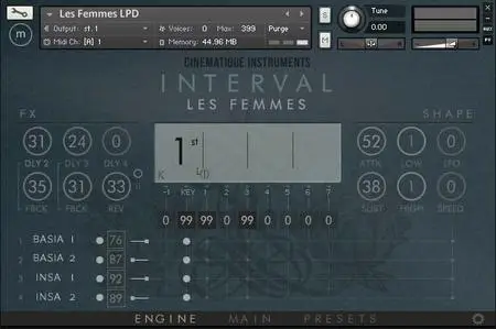 Cinematique Instruments Interval Les Femmes KONTAKT