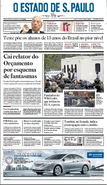 Jornal O Estado de SP em PDF, Quarta, 08 de Dezembro de 2010