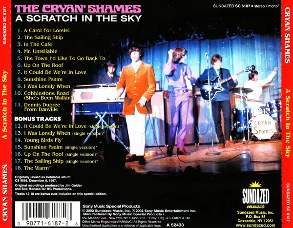 The Cryan' Shames - A Scratch In The Sky (1967) [Special Ed. 2002] Re-up