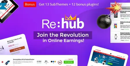 EE - Themeforest - REHub - Price Comparison, Multi Vendor Marketplace Wordpress Theme 7646339 v19.6.9