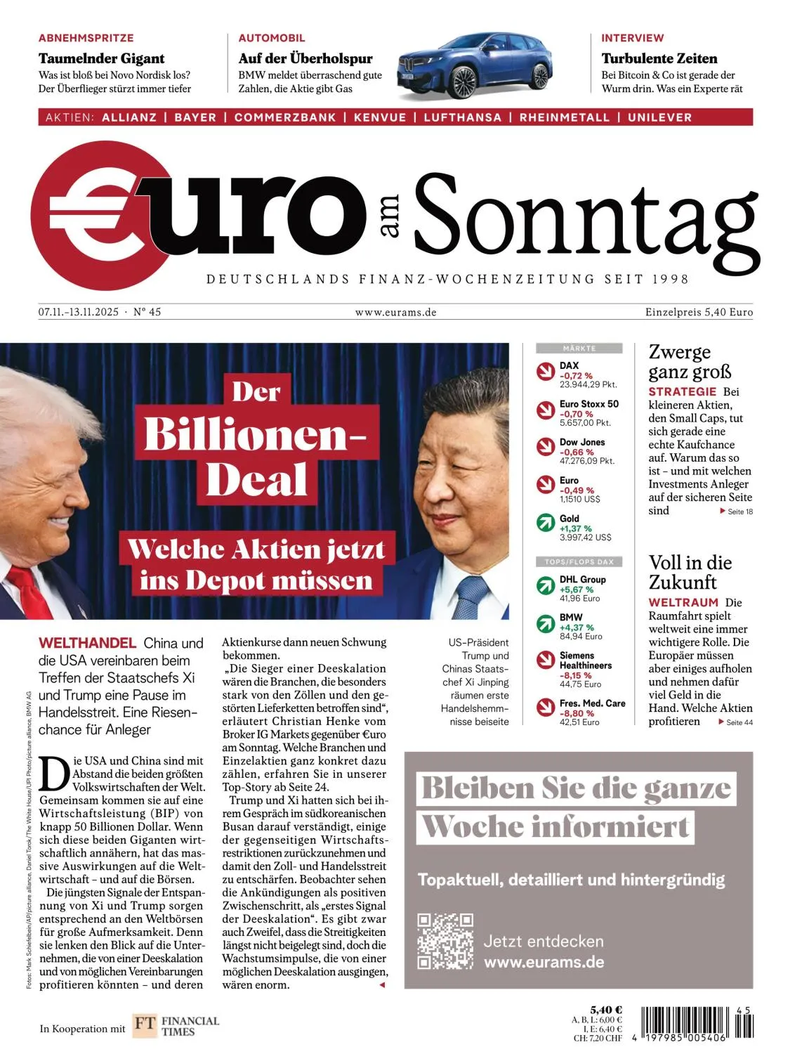 Euro am Sonntag - 7 November 2025