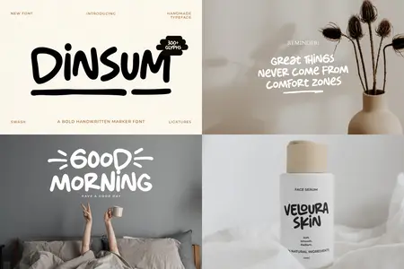 Dinsum – Bold handwritten Marker Font