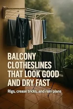 Balcony Clotheslines That Look Good and Dry Fast : Rigs, crease tricks, and rain plans